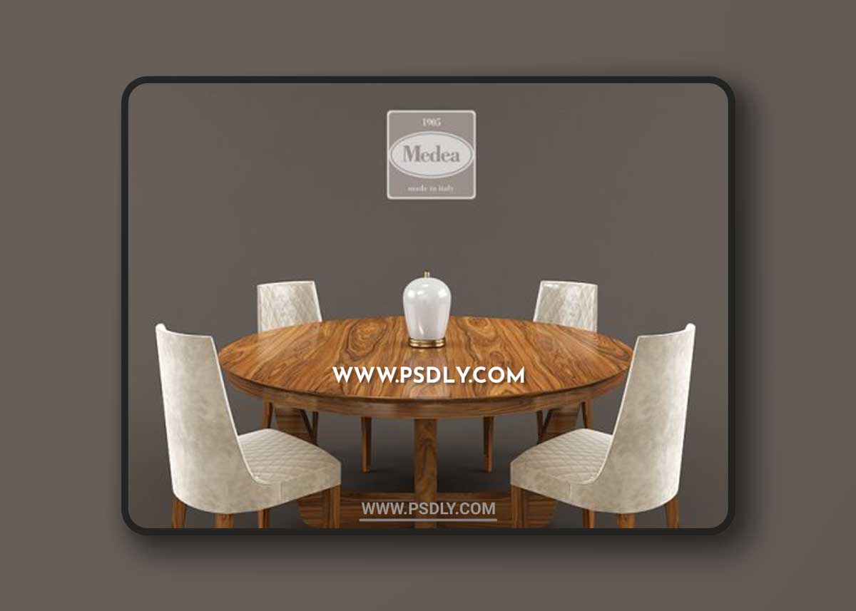 Medea table chairs 3D Models