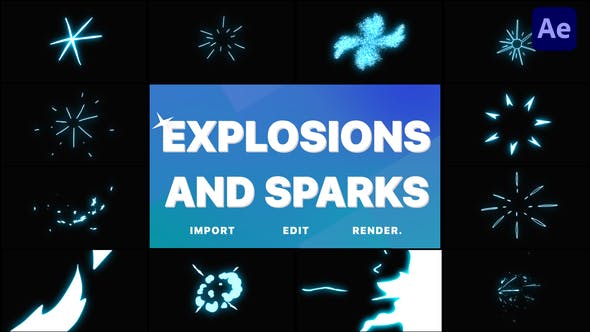 Videohive Explosions and Sparks Pack | After Effects 33693737