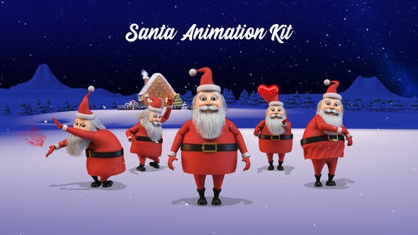 Videohive Happy Christmas v2 - Santa Animation Kit 22966551