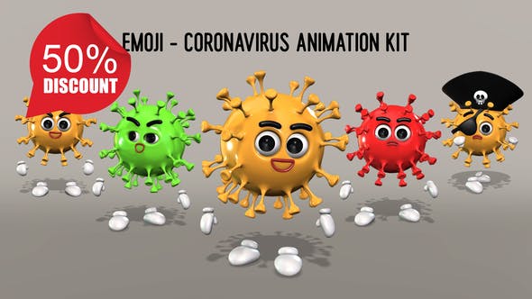 Videohive Emoji - Coronavirus Animation Kit 26635531