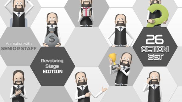 Videohive 26 Action Set Senior Staff 33966270
