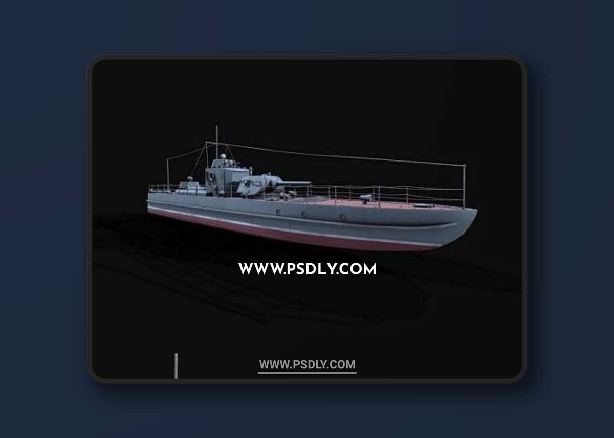 Project 1124 armored boat 3D models