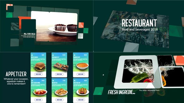 Videohive Restaurant Food & Beverages Menu Display 21465711