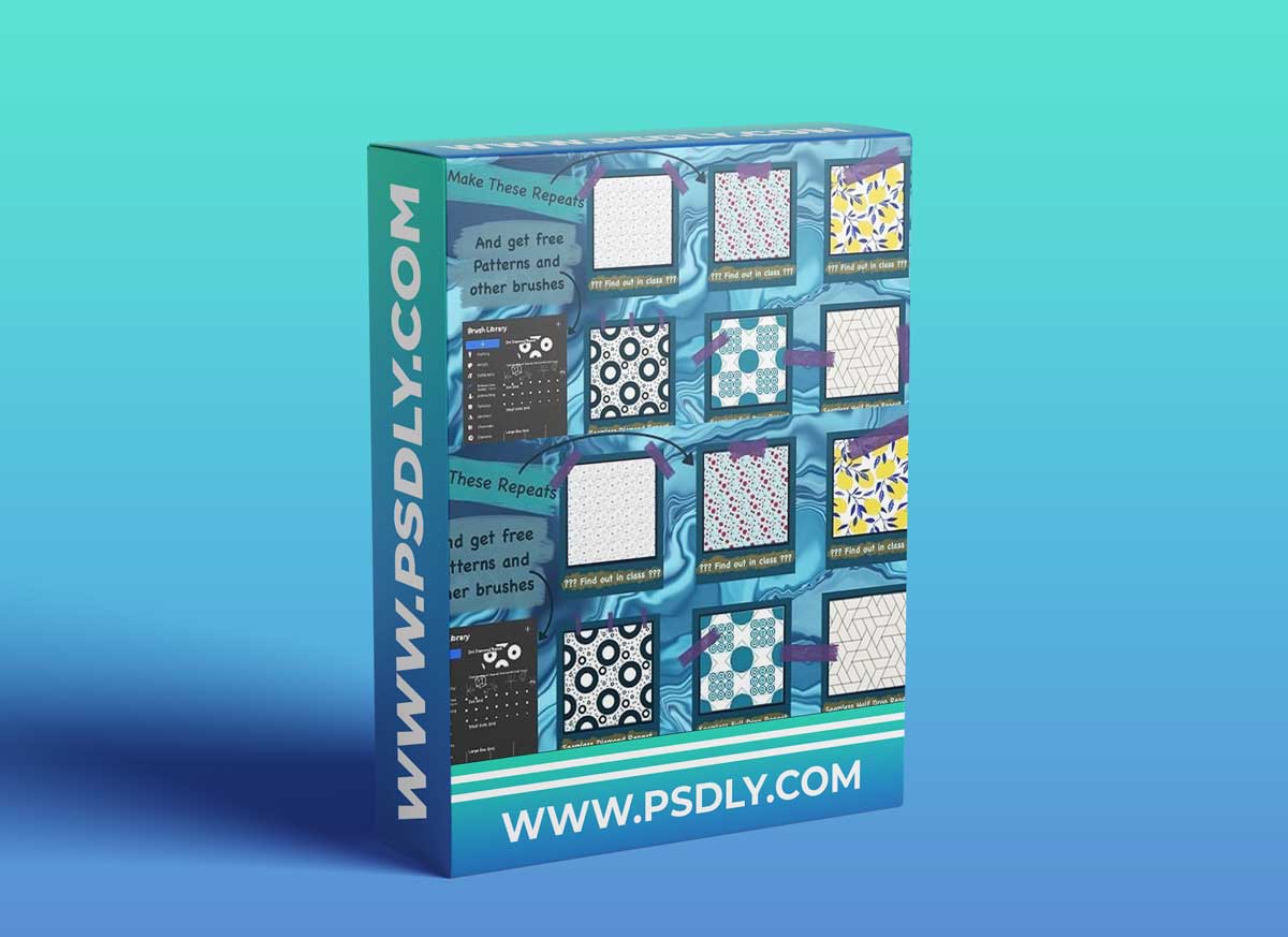 Seamless Repeat Patterns in Procreate - basic, Half Drop and Diamond Repeats, Grids, Pattern Brushes