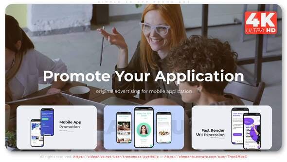 Videohive Simple 3d App Promo 33630283