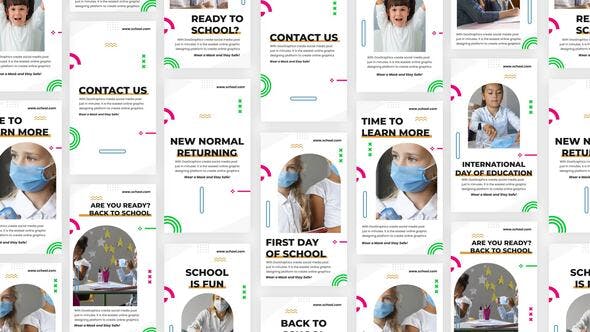 Videohive Back School Instagram Story Pack 33992205