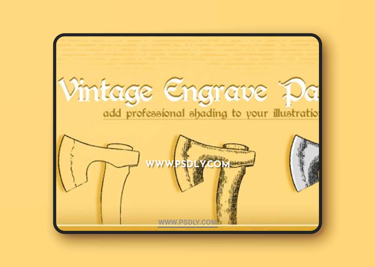Vintage Engrave Pattern for Ps, Ai and Procreate