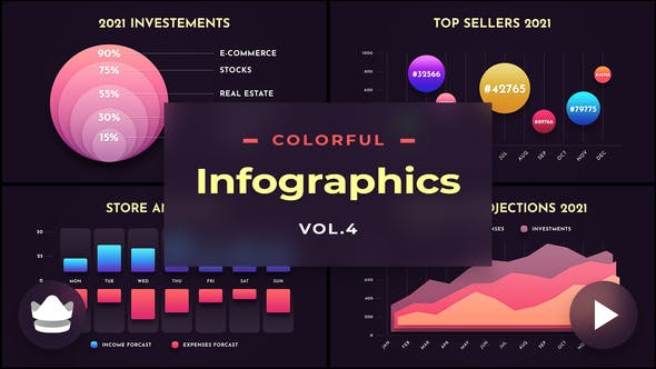 Videohive Colorful Infographics Vol.4 33813980
