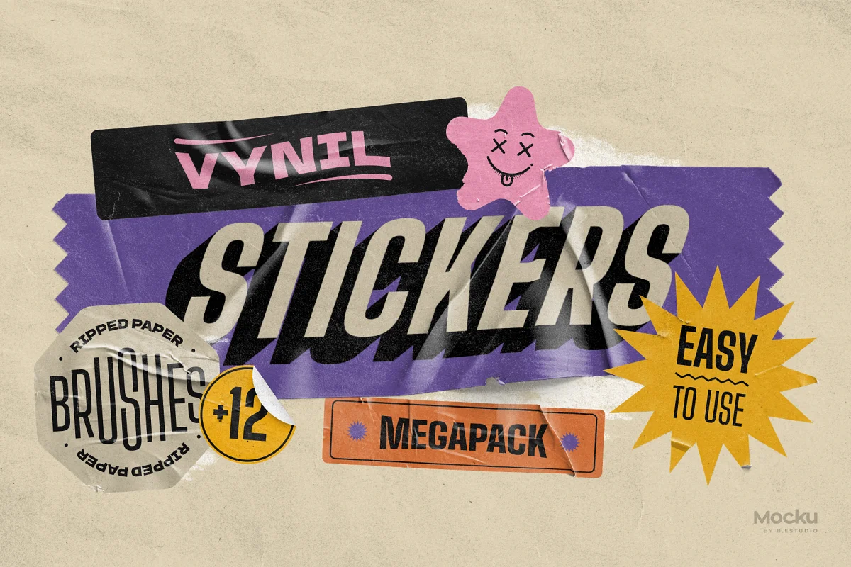 CreativeMarket - Vynil stickers 6389850