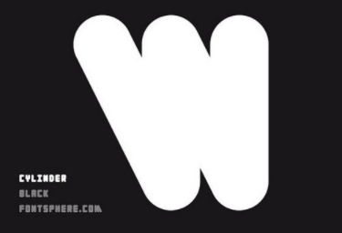 Cylinder Black font