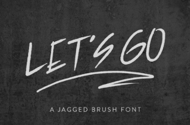 Let s Go Jagged Brush Font