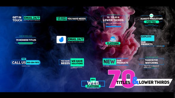 Videohive Modern Titles and Lower Thirds Pack 33850379