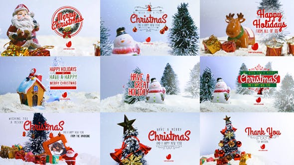 Videohive 10 Miniature Christmas Wishes 19036442