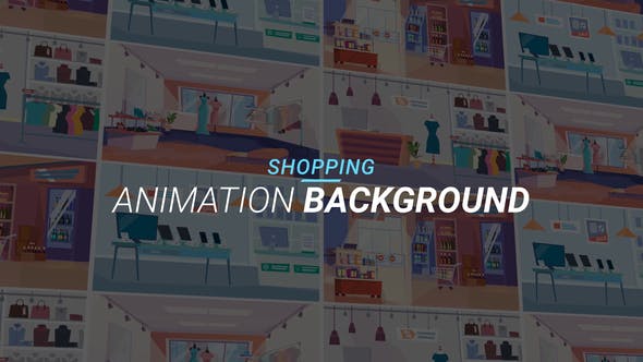 Videohive Shopping - Animation background 34060956