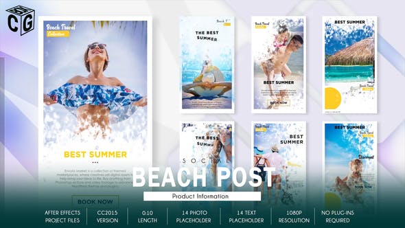 Videohive Travel Beach Social Promo B178 34250048