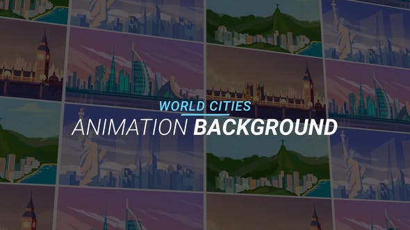 Videohive World cities - Animation background 34061001
