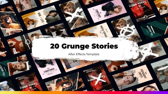 Videohive 20 Urban Grunge Instagram Stories 34145889