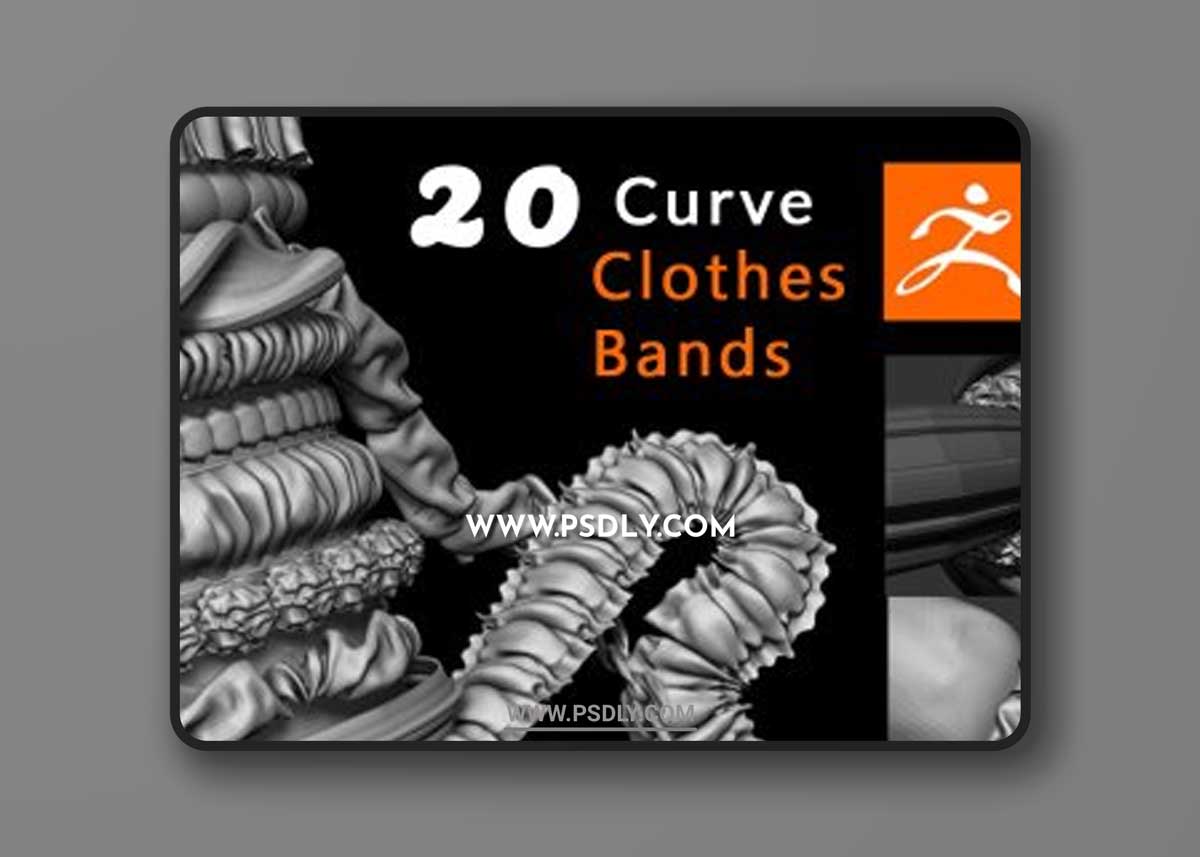 20 Clothes Bands Curve Brushes