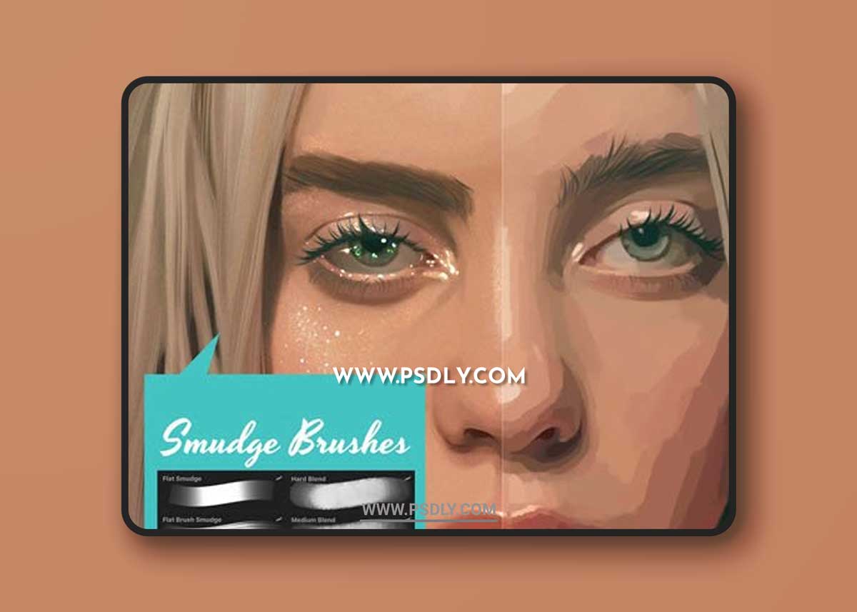 30 Portrait Brushes for Procreate