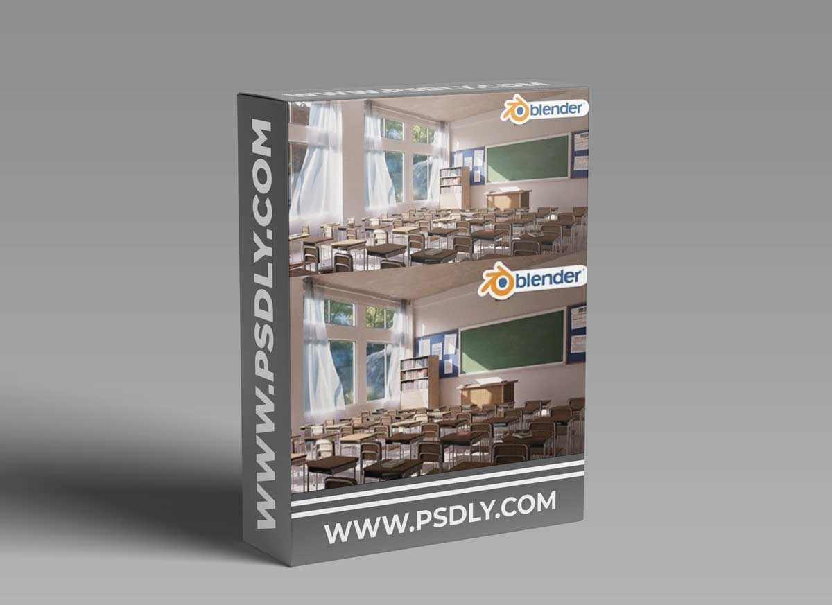 3D Classroom Environment Creation in Blender