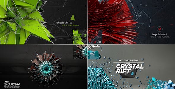 Videohive 3D Shapes Logo 4in1 13563818