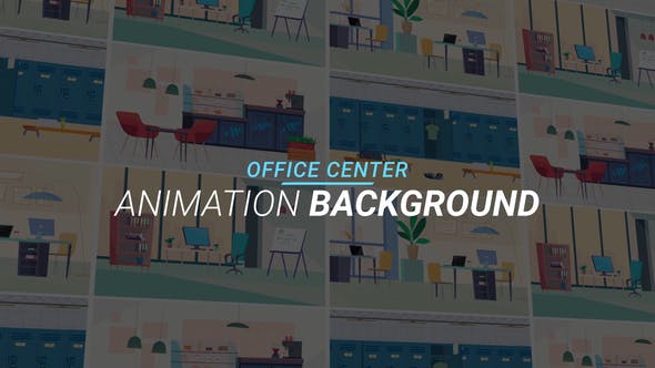 Videohive Office center - Animation background 34060950