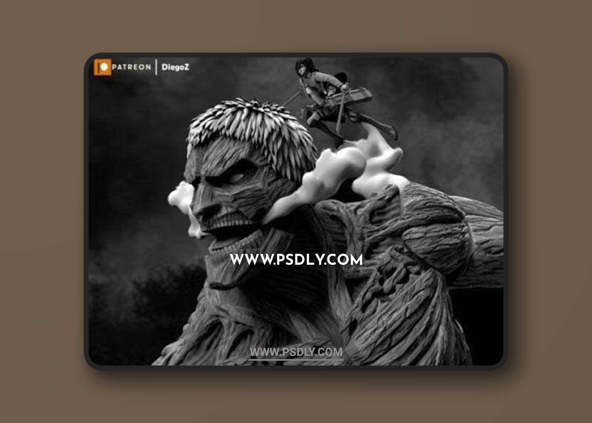 Armored Titan And Mikasa – 3D Print Model