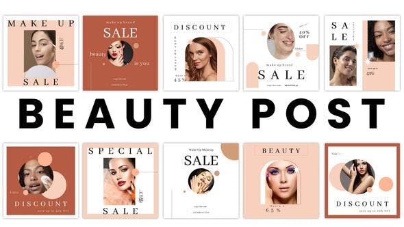 Videohive Beauty And Fashion Instagram Post Pack 34080758