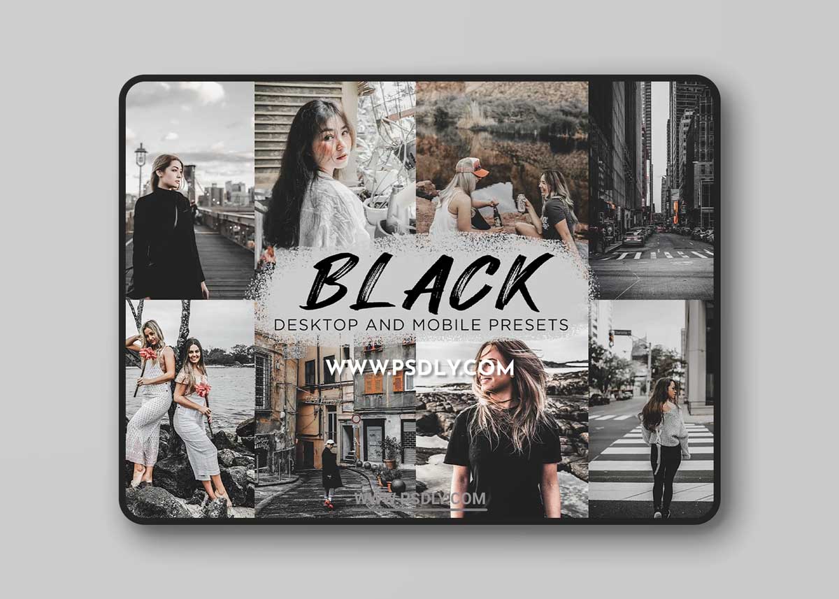 CreativeMarket - 6 Black Lightroom Presets 6279075
