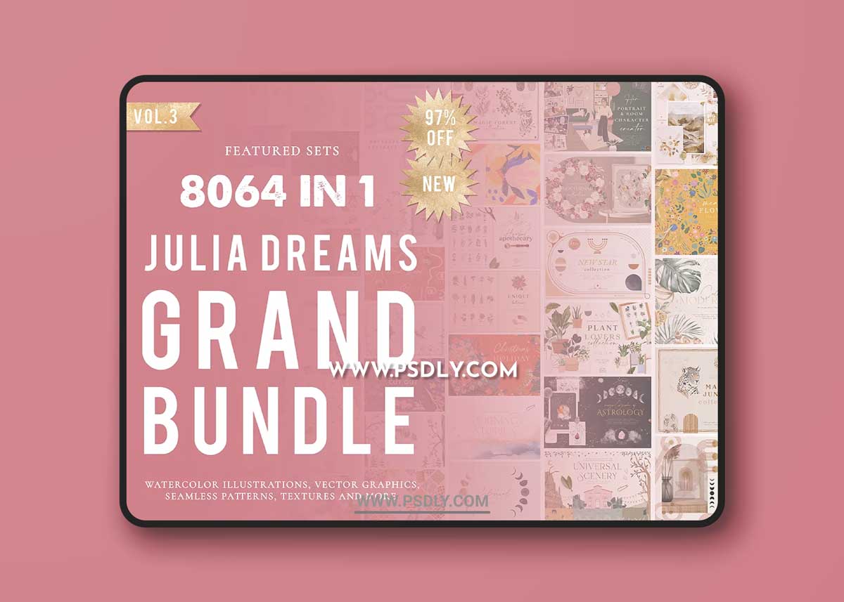 CreativeMarket - 8064 in 1 - GRAPHICS GRAND BUNDLE 6117521