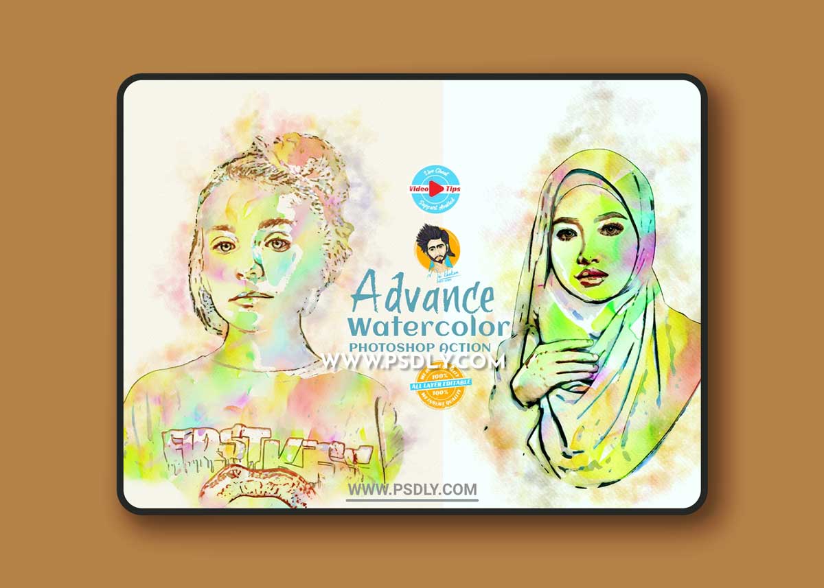 CreativeMarket - Advance Watercolor Effect 6519258