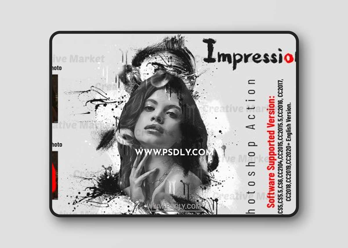 CreativeMarket - Impression Photoshop Action 6545186