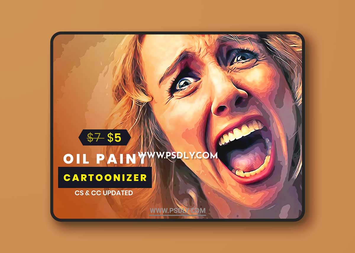 CreativeMarket - Oil Paint Cartoonizer 5507645