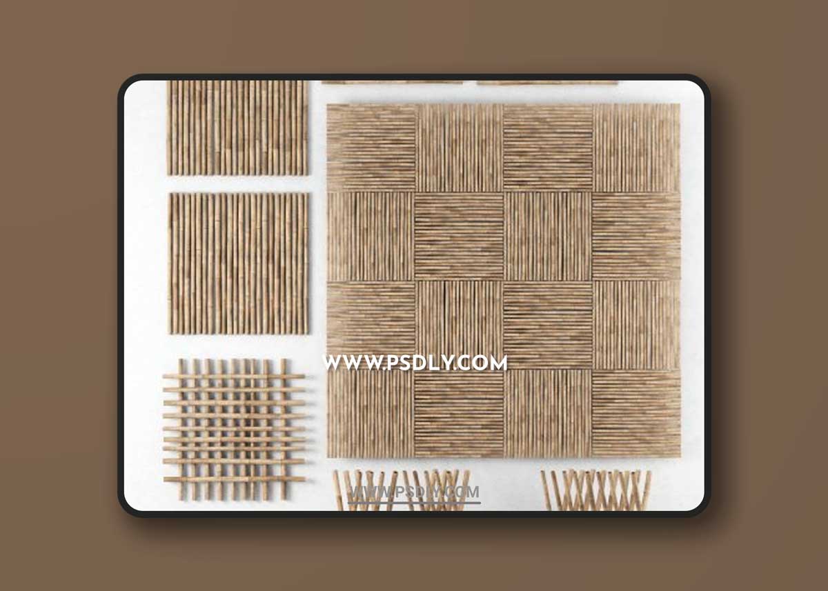 Decor of bamboo collection 3D model