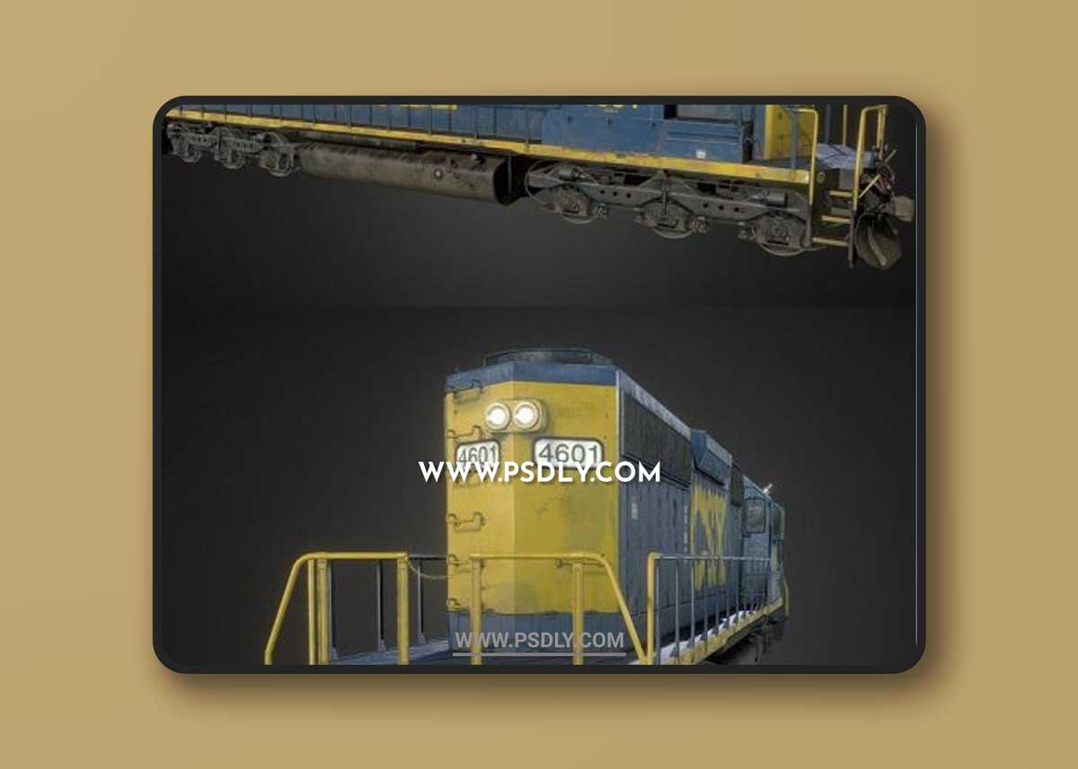 Electro-Motive Diesel SD40-2 Locomotive 3D Models