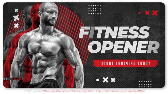Videohive Fitness Opener. Start Training Today 34126164