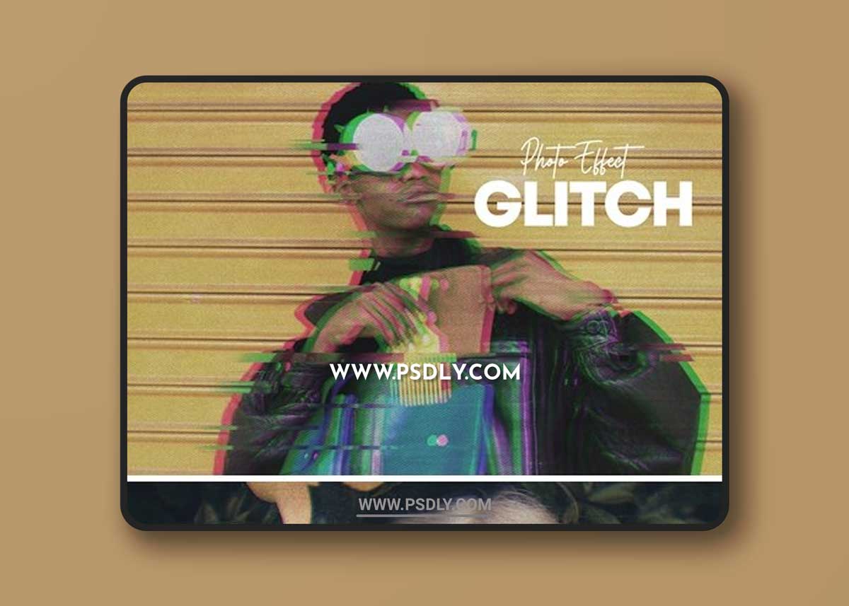 Glitch photo effect