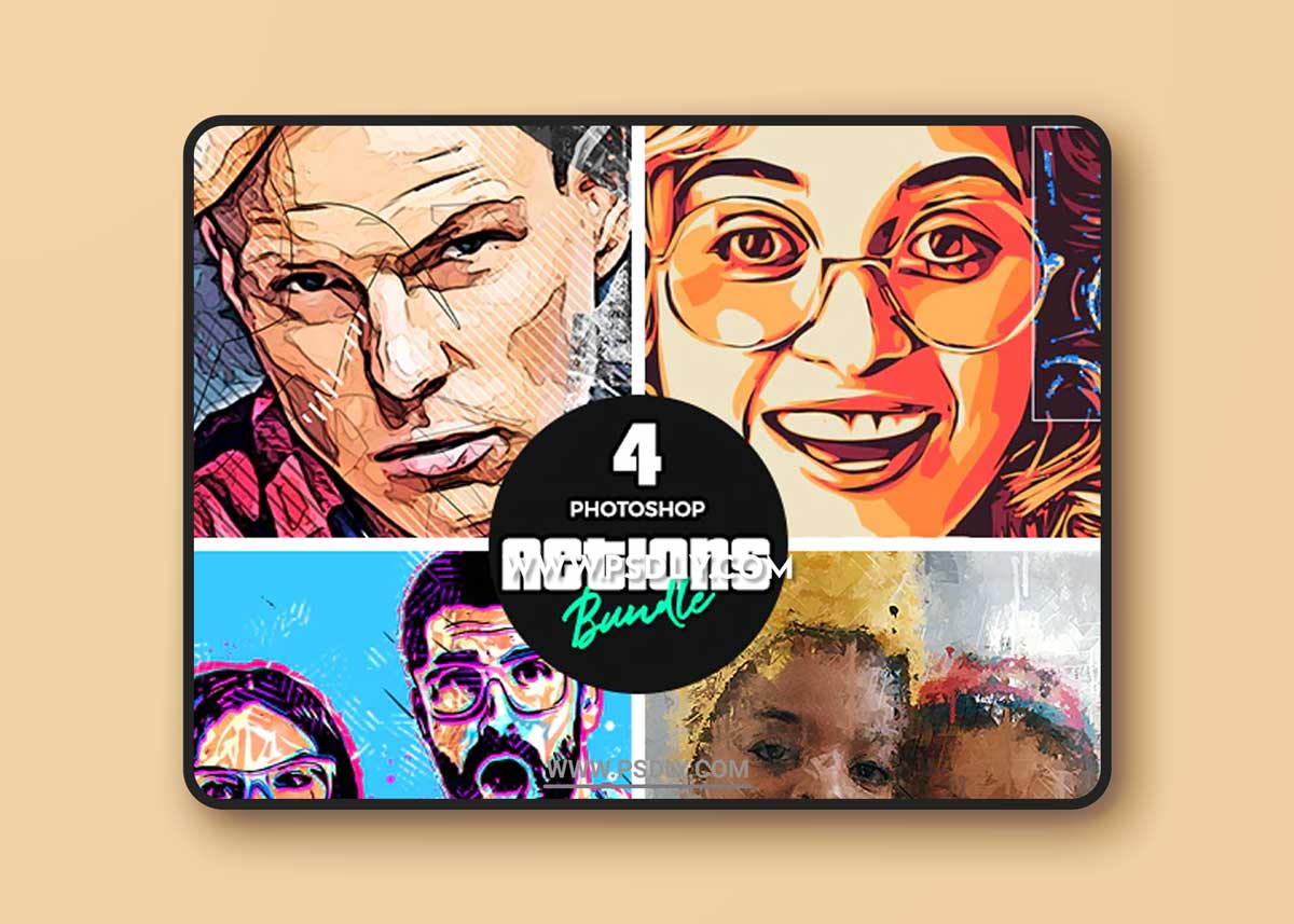 GraphicRiver - Artist Bundle 3 - Four Photoshop Actions 34278722