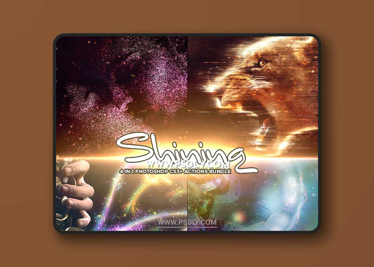 GraphicRiver - Shining 4 in 1 Bundle for Adobe Photoshop CS3+ 33801527