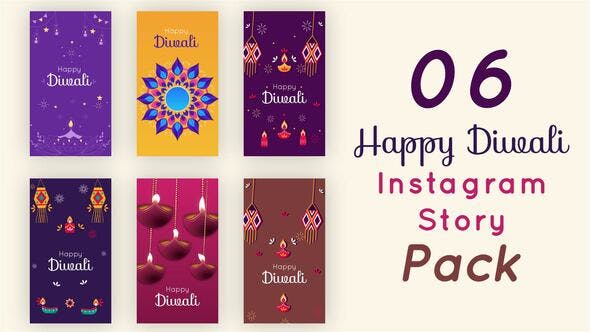 Videohive Happy Diwali Instagram Story Pack 34213065