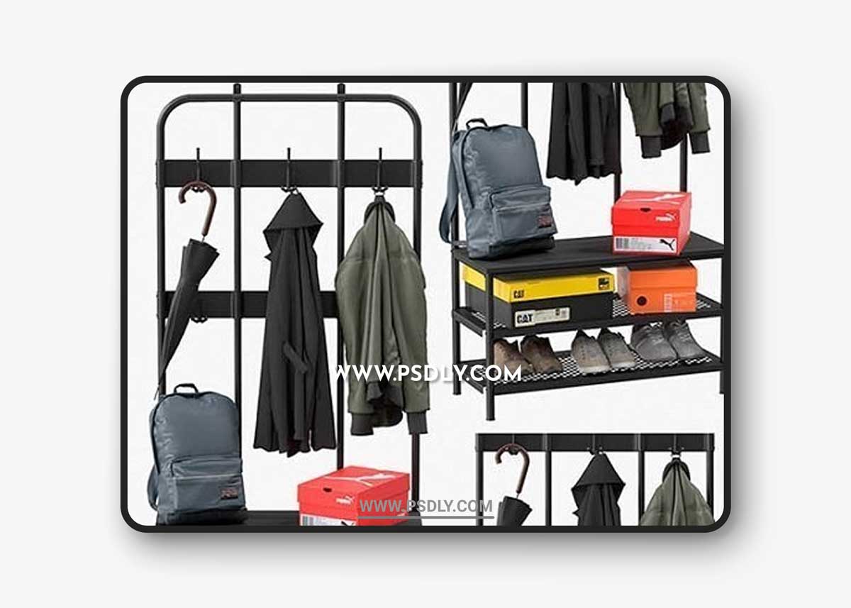 Ikea Pinnig Coat Rack 3d model