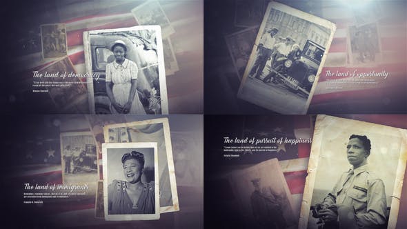 Videohive Vintage Patriotic Memories Photos & Quotes 22614201