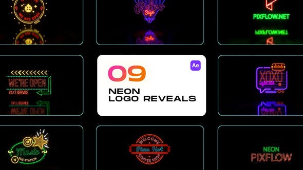 Videohive Neon Logo Reveals 34457917