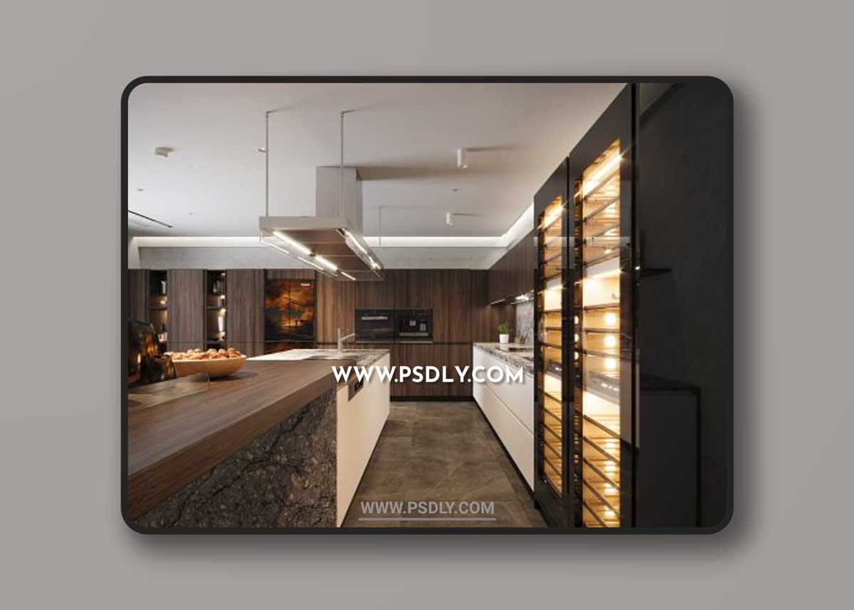 Kitchen Interior Model by Quang Hoa 3D Models