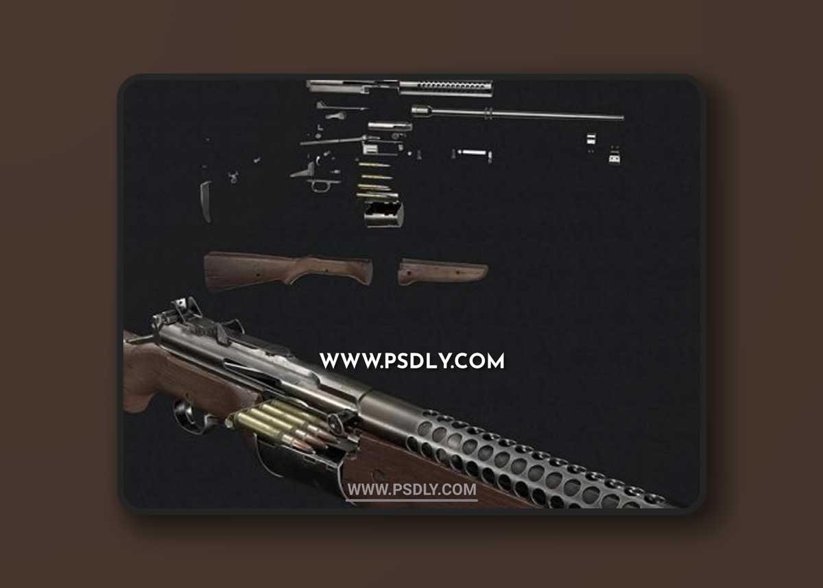 M1941 Johnson Rifle 3D Models