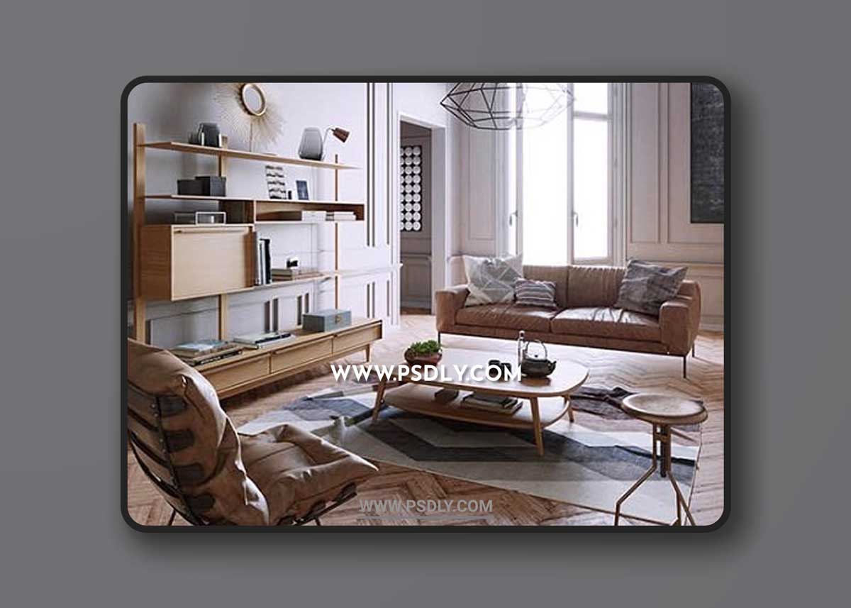 Mid Century Interior 3D Models