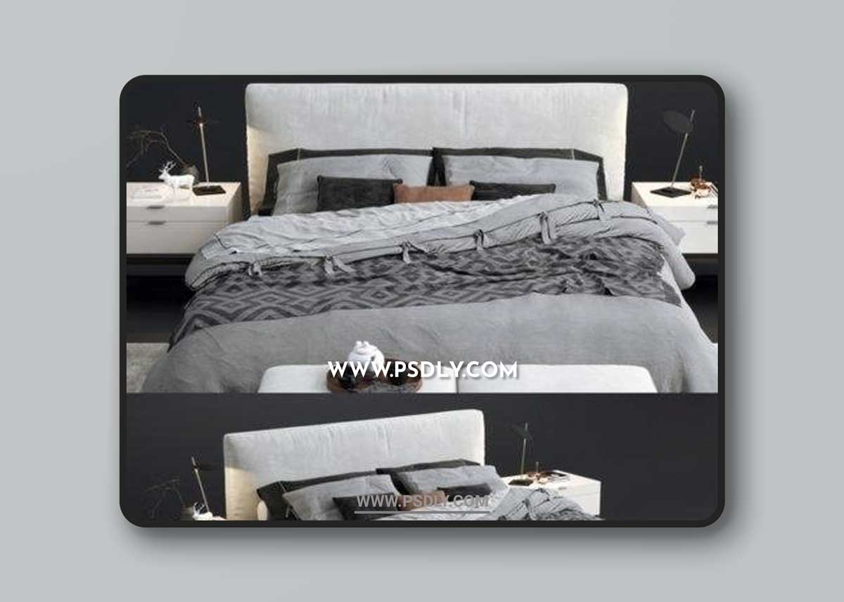 Minotti Andersen Bed 3D ModelsMinotti Andersen Bed 3D Models