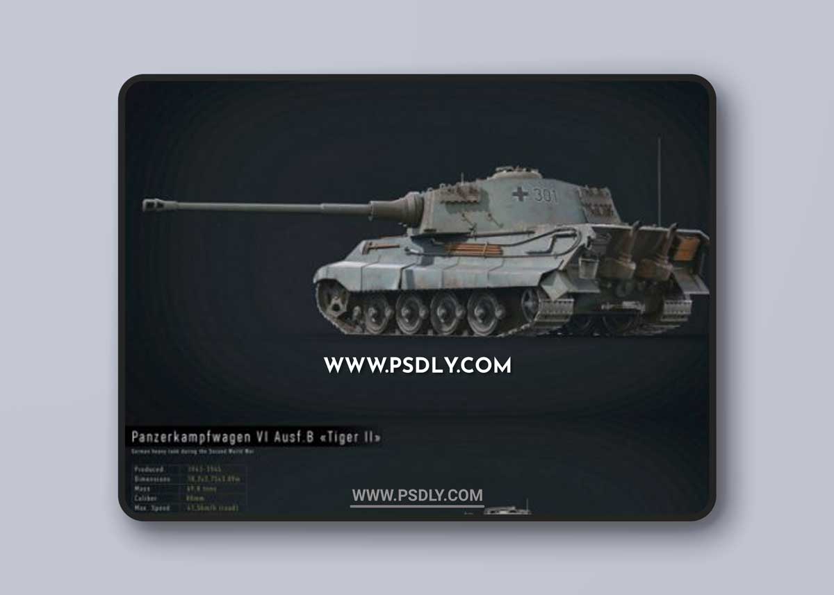 Tiger 2 Tank 3D Model