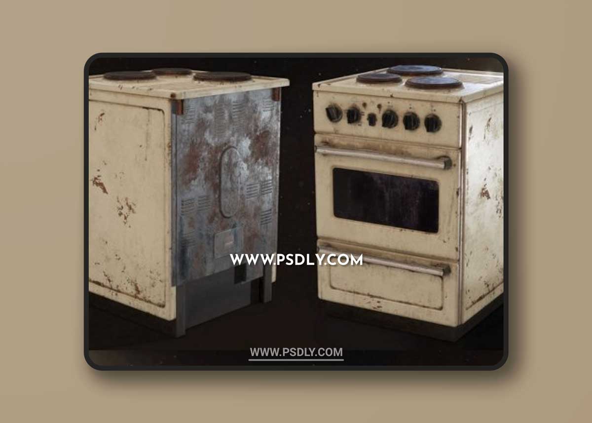 Old Rusty Stove 3D Models
