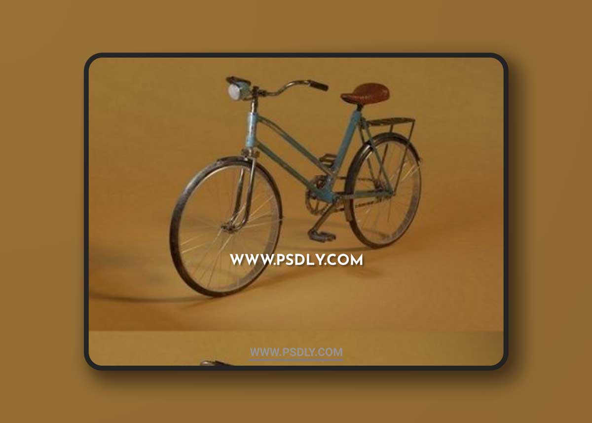 Old blue bike 3D Models